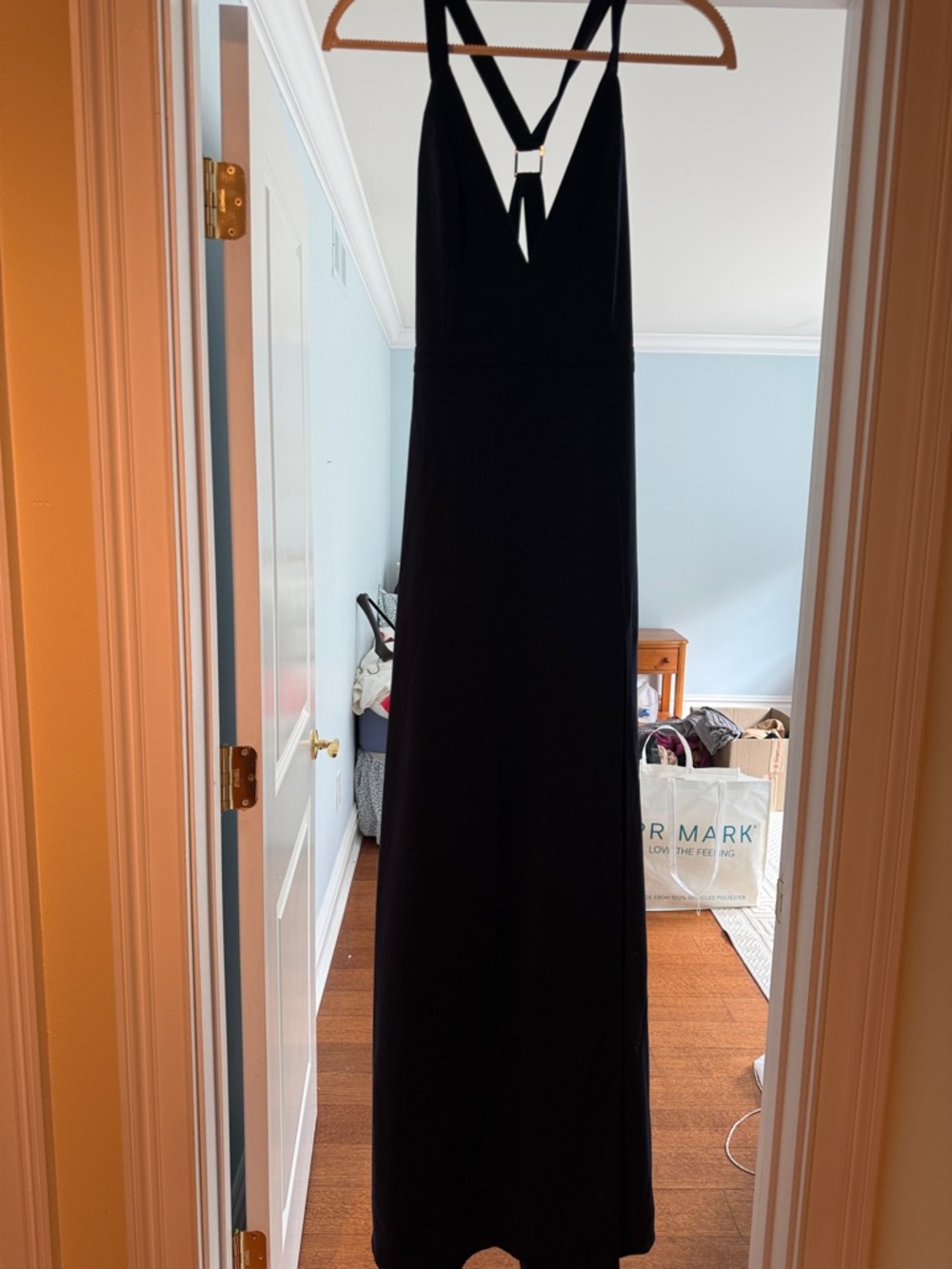 NBD navy maxi dress